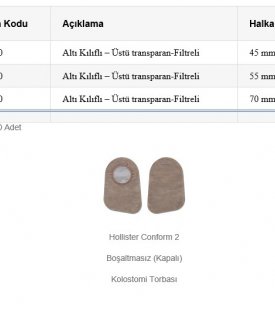 HOLLISTER Kolostomi Ürünleri
